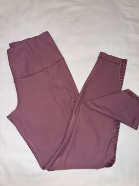 Reflex 90 Degree Dusty Rose Yoga Leggings Mesh Sides S